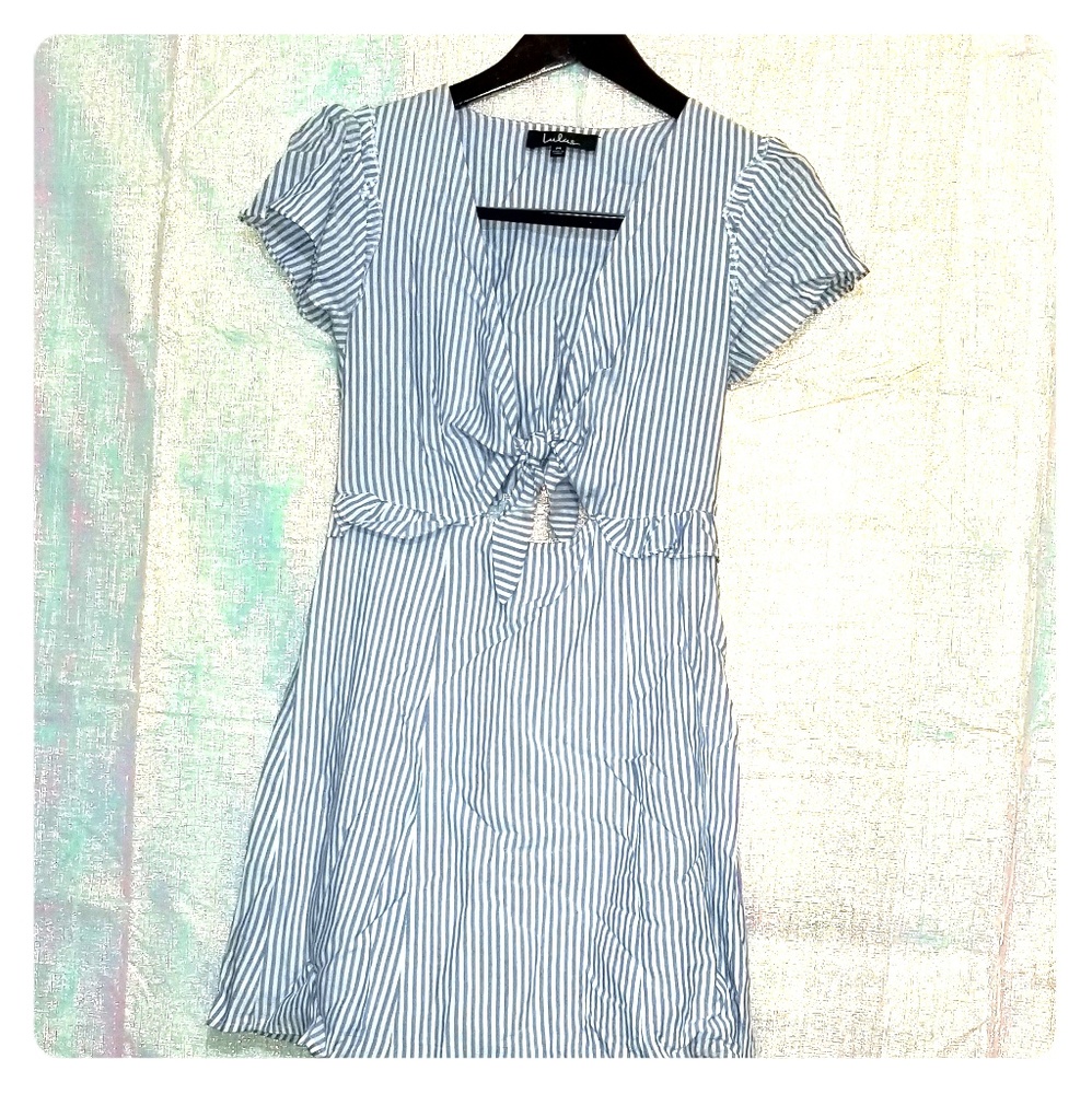 SUPER CUTE! BLUE, STRIPPED, PinUp Dress!